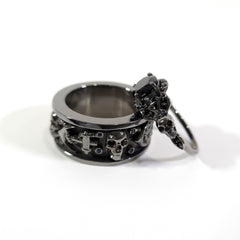 Symbol Of Eternal Love Gothic Ring His and Her Skull Ring Set