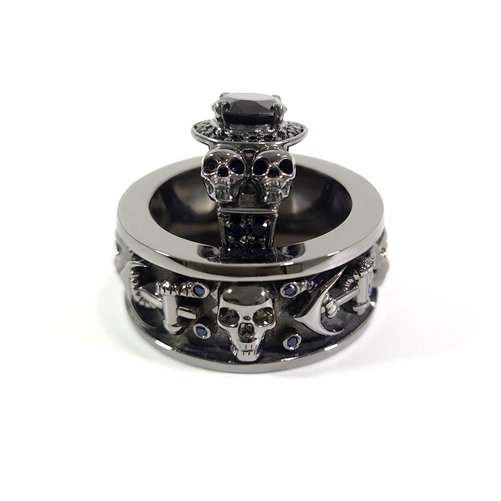 Skull Couple Wedding Ring Set