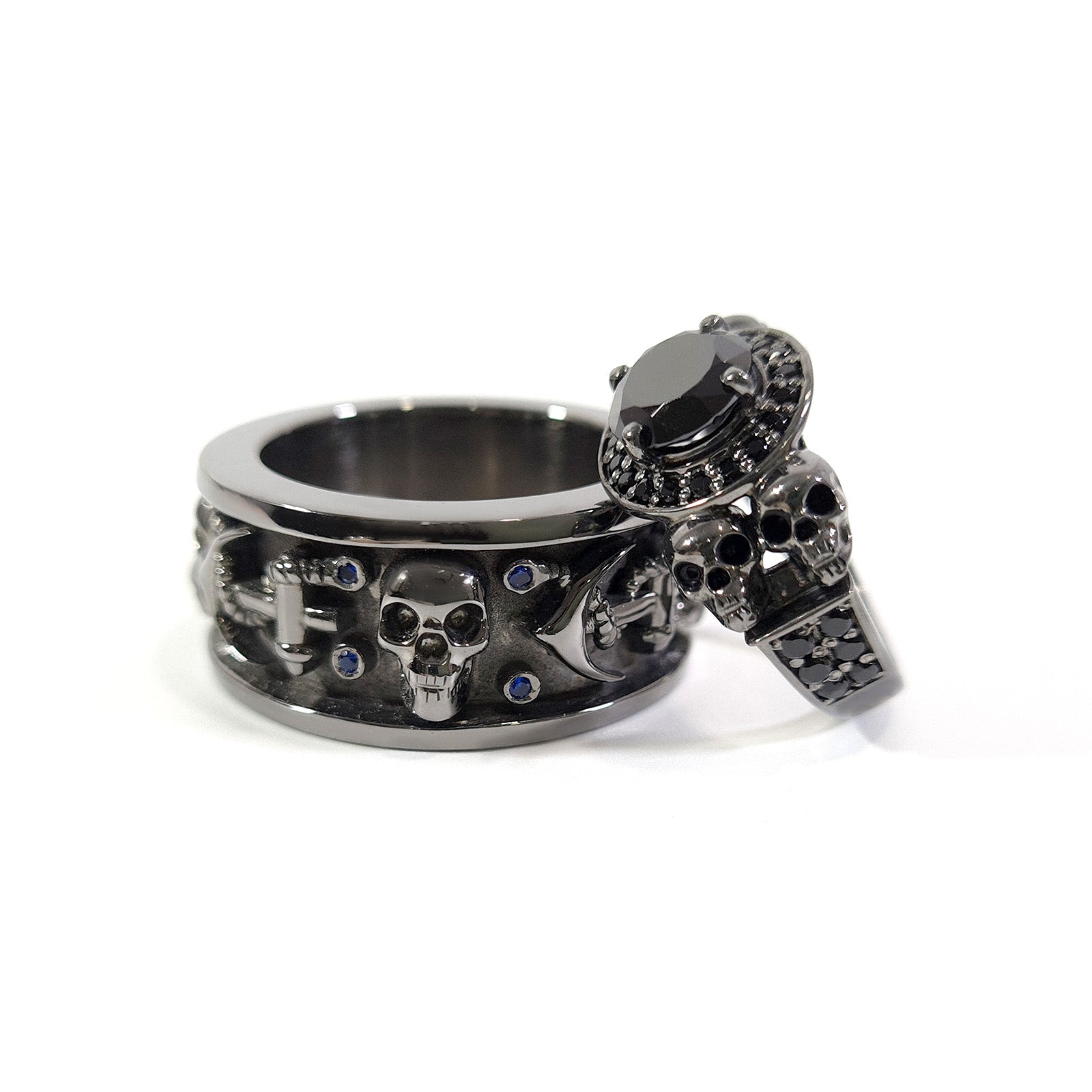 Skull Couple Wedding Ring Set