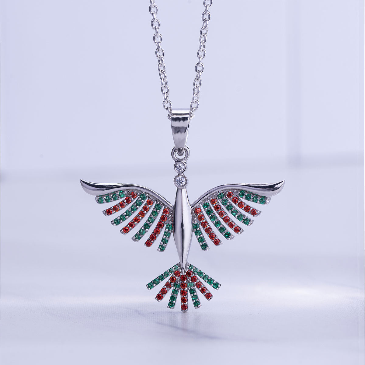Phoenix Necklace Mythical Bird Phoenix Pendant Sterling Silver