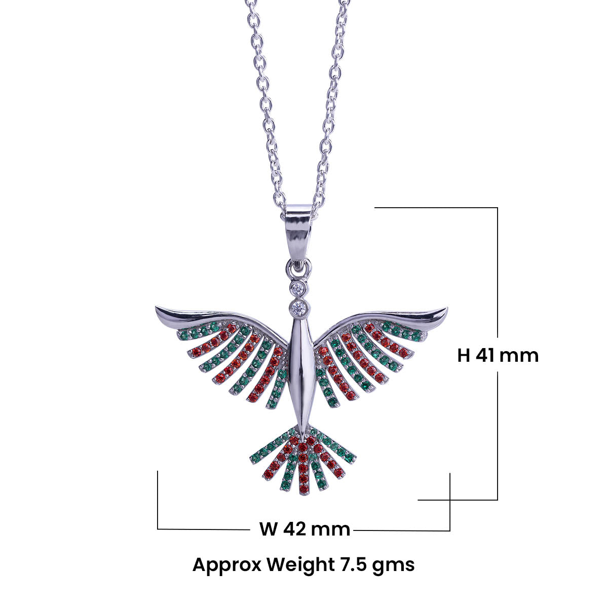 Phoenix Necklace Mythical Bird Phoenix Pendant Sterling Silver