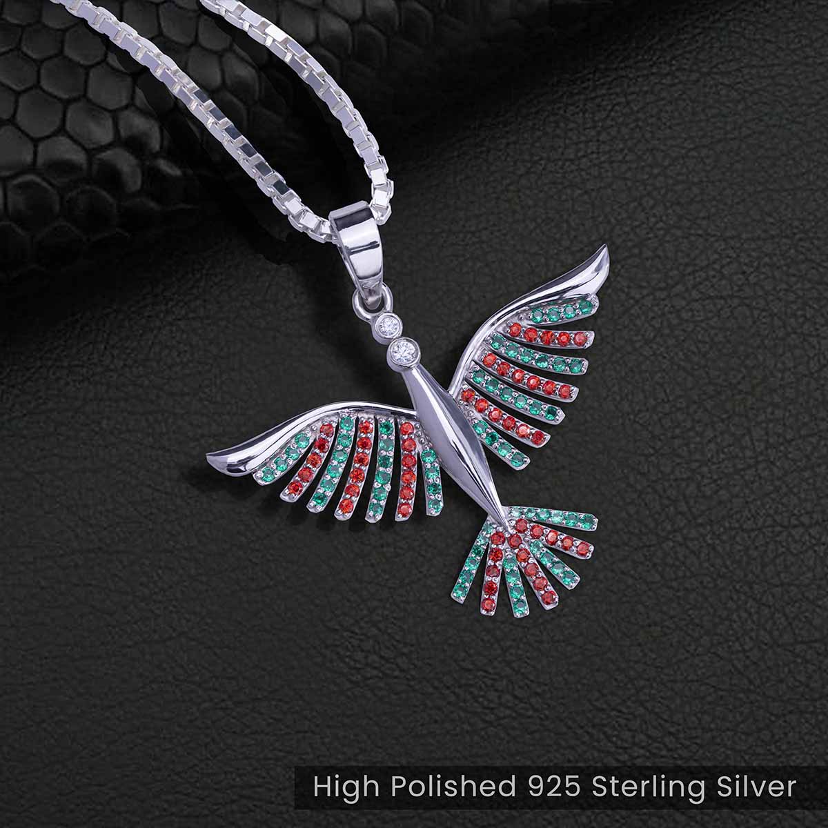 Phoenix Necklace Mythical Bird Phoenix Pendant Sterling Silver