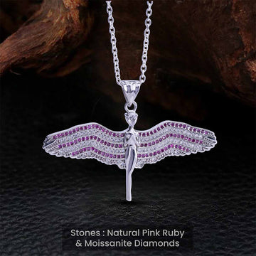 Archangel Wings Necklace Sterling Silver Angel Pendant Chain