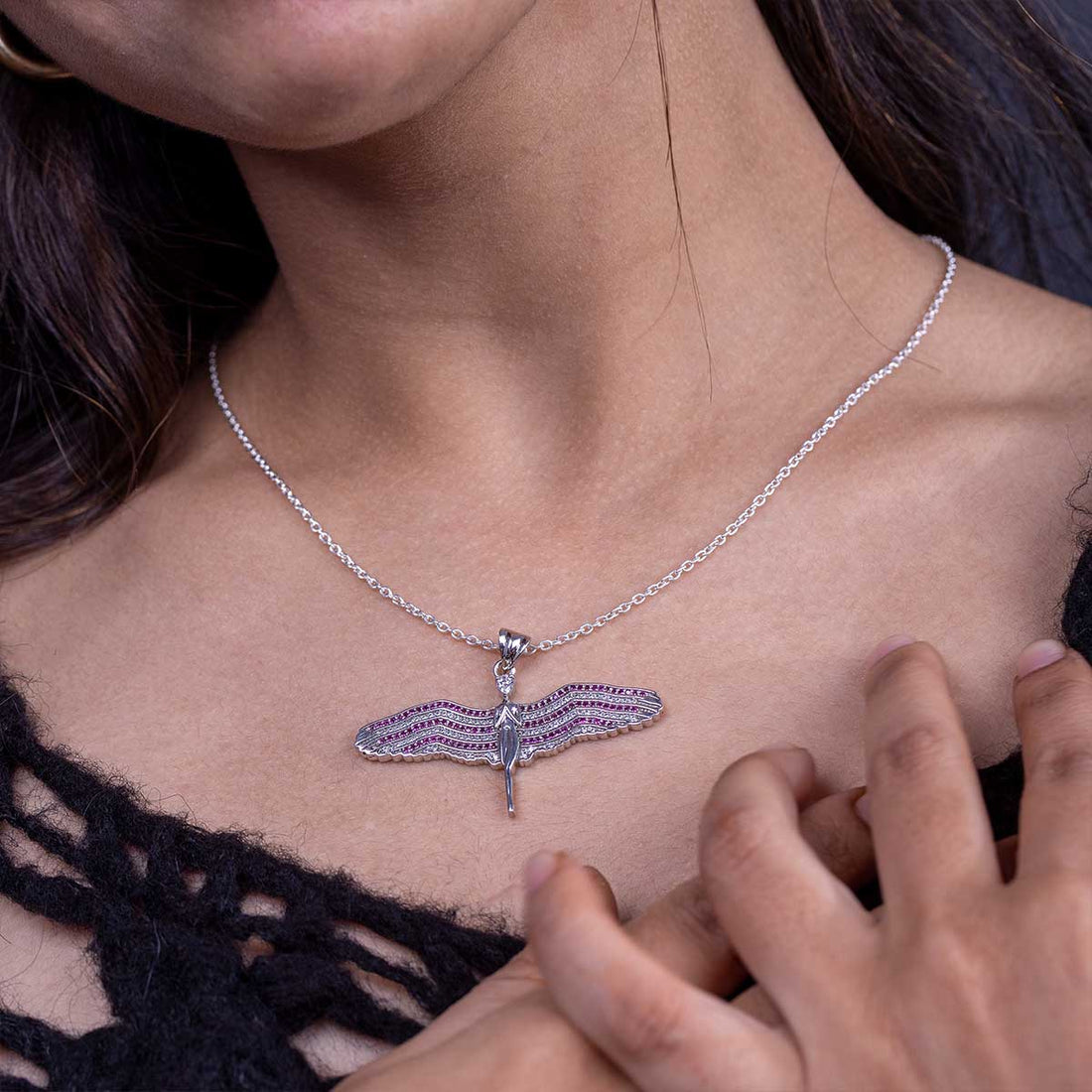 Guardian Angel Necklace Angel Wings Pendant for Girls Women