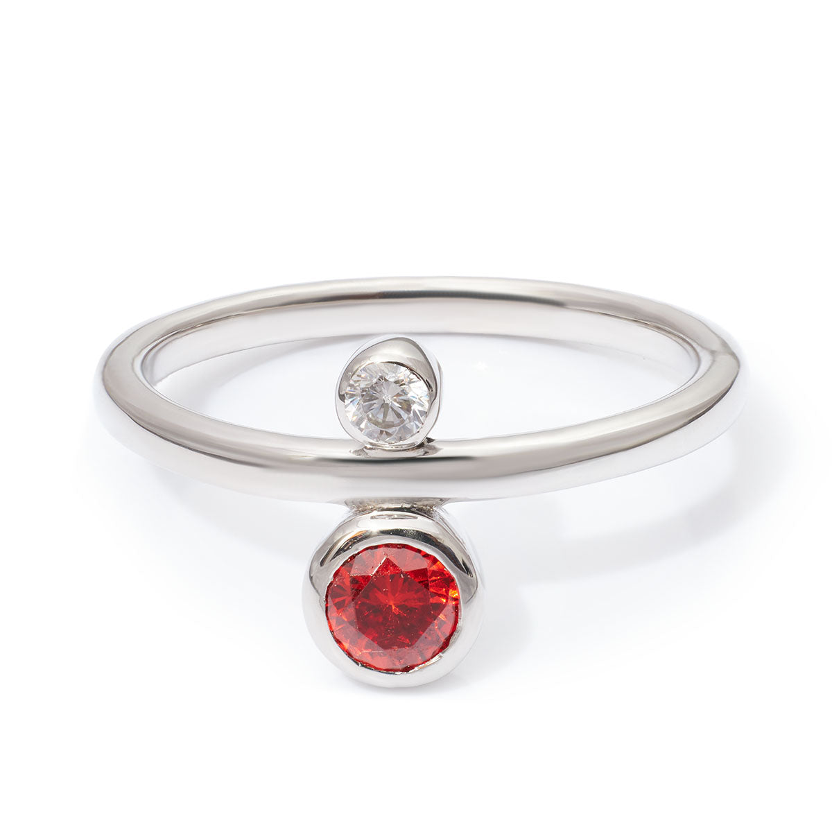 2 Birthstones Mothers Ring Mothers Day Jewelry Gift Sterling Silver