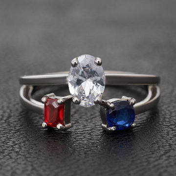 Mothers Day Ring Custom Birthstones Mothers Ring Sterling Silver