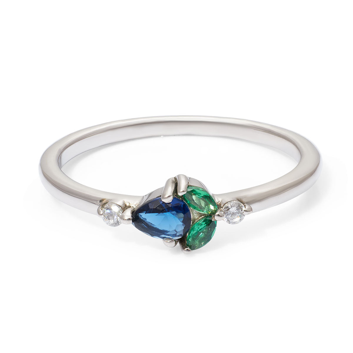 Sterling Silver Mothers Ring Custom Birthstones Ring Gift For Mom