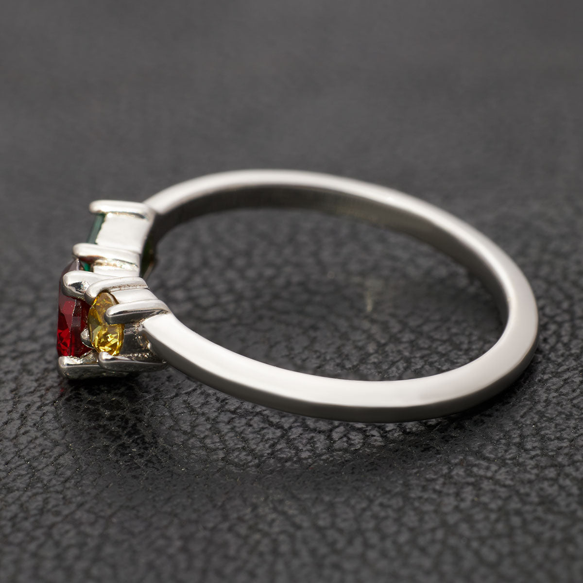 3 Birthstones Mothers Ring