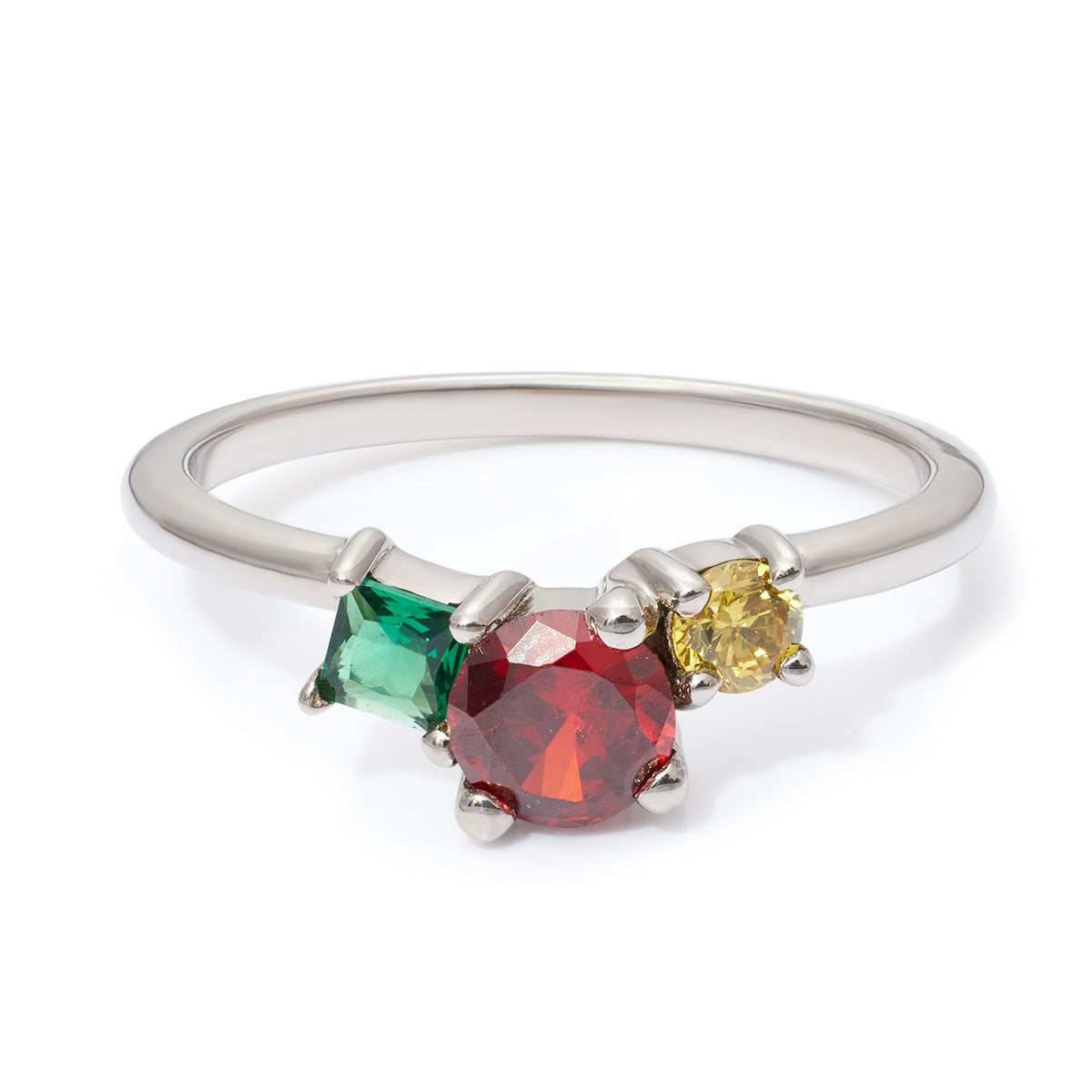 3 Birthstones Mothers Ring Personalized Mothers Day Jewelry Gift