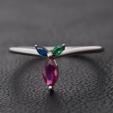 Custom Birthstones Mothers Ring