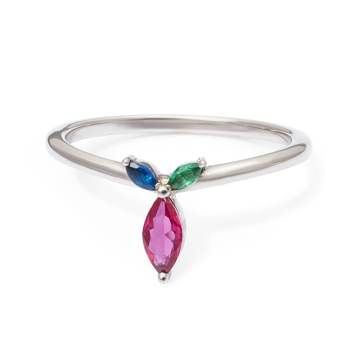 Custom Birthstones Mothers Ring Mothers Day Gift For Mom Silver