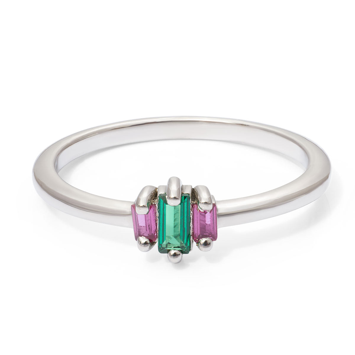 Baguette Stone Mothers Ring Birthstones Ring Mothers Day Gift