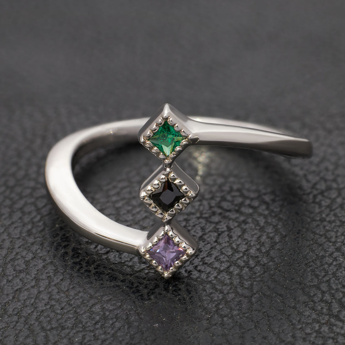 3 Birthstone Mothers Ring Mother's Day Jewelry Gift for Mom