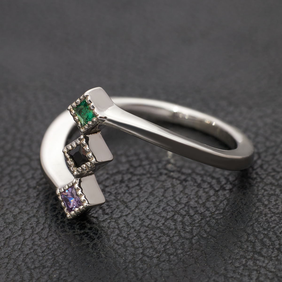3 Birthstone Mothers Ring Mother's Day Jewelry Gift for Mom