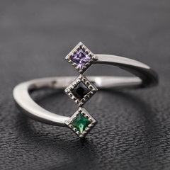 3 Birthstone Mothers Ring Mother's Day Jewelry Gift for Mom