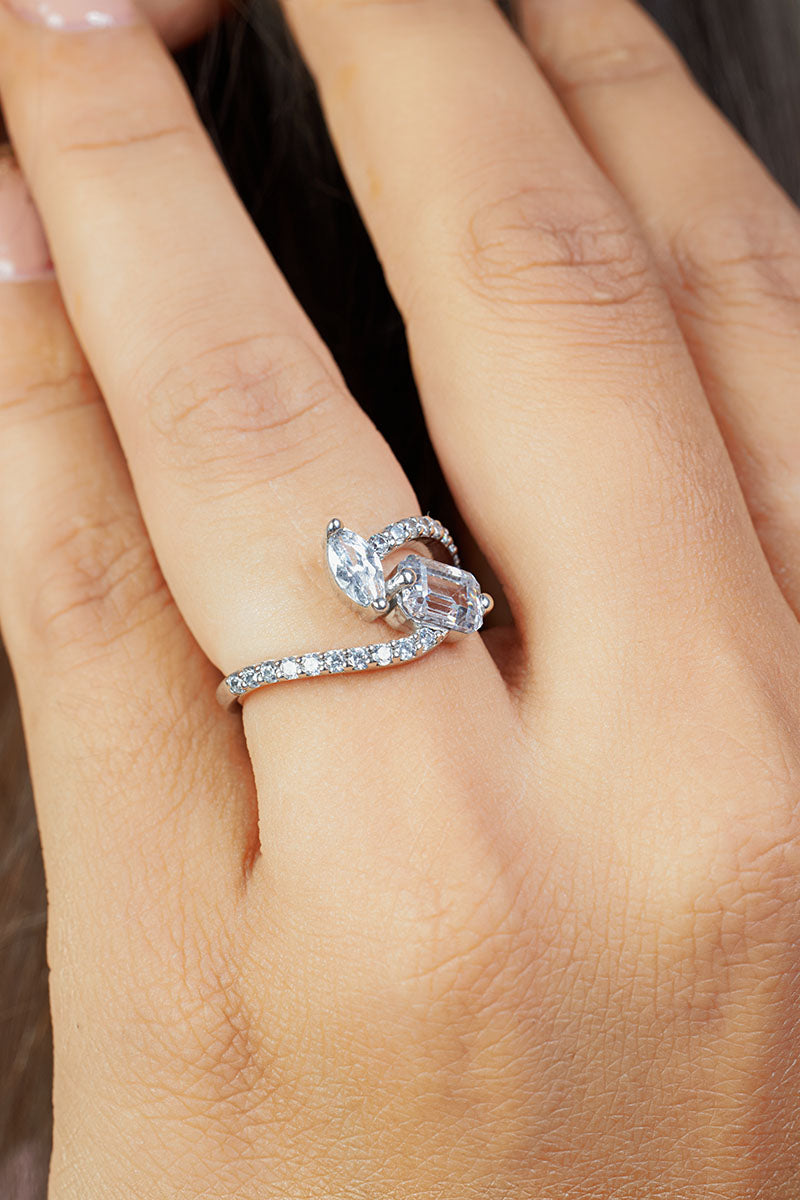 1.60TCW Diamond Toi Et Moi Ring
