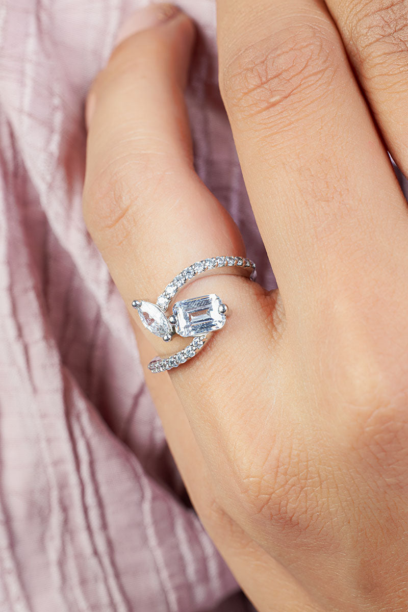 1.60TCW Diamond Toi Et Moi Ring