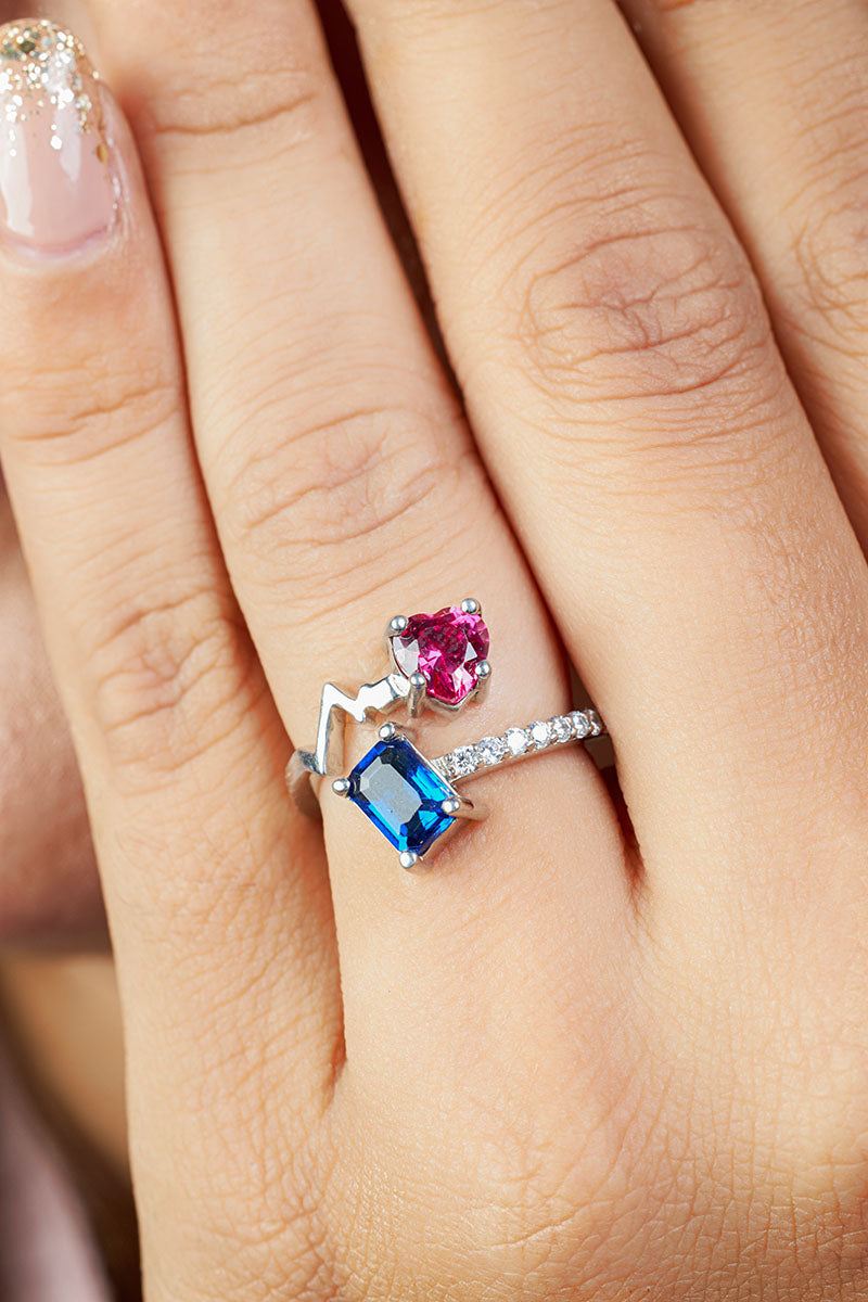 Toi Et Moi Heart Engagement Ring