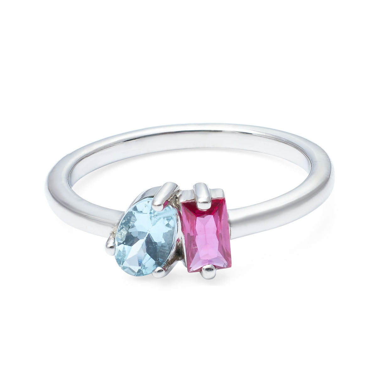 Toi et Moi Birthstone Ring You and Me Promise Engagement Ring