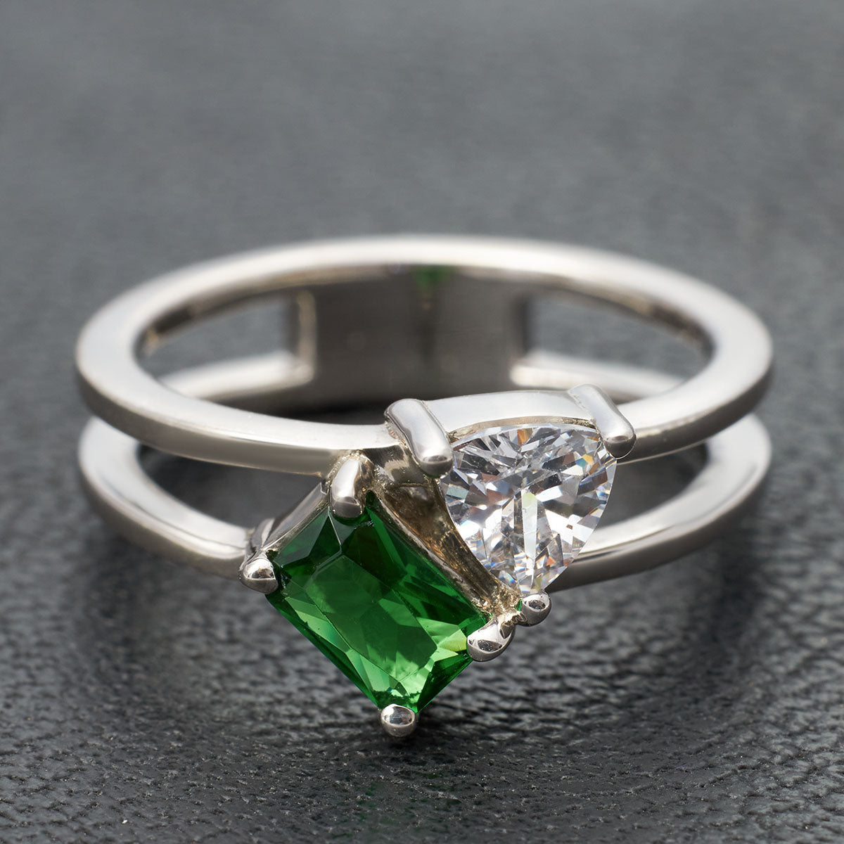 2 Birthstones Toi Et Moi Rings
