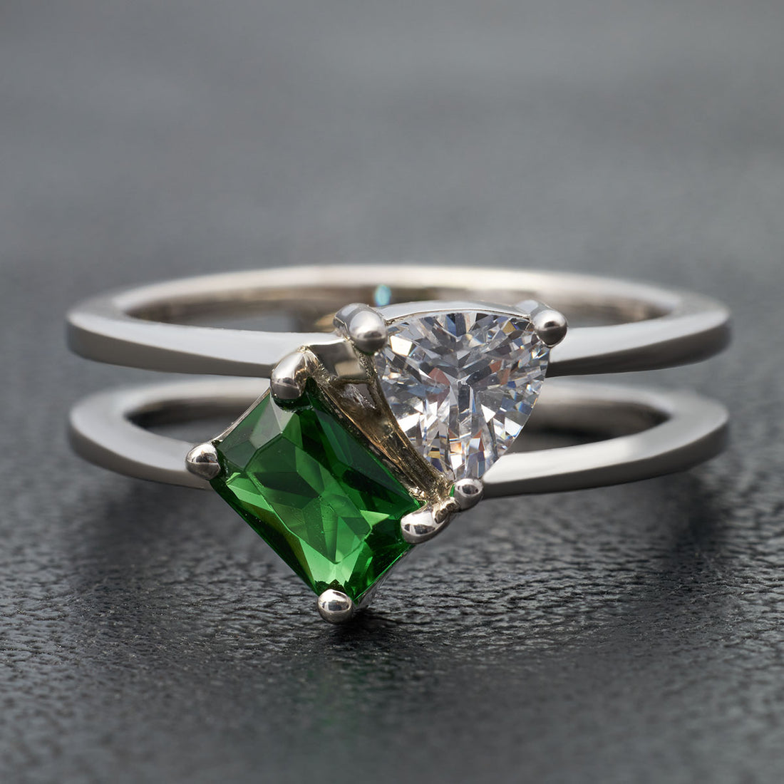 2 Birthstones Toi Et Moi Rings