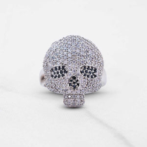 Iced Out Skull Ring for Men Day of The Dead Jewelry Hip Hop