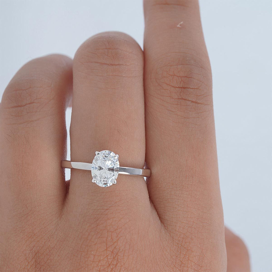 1CT Solitaire Proposal Ring Oval Cut AAA CZ Engagement Ring
