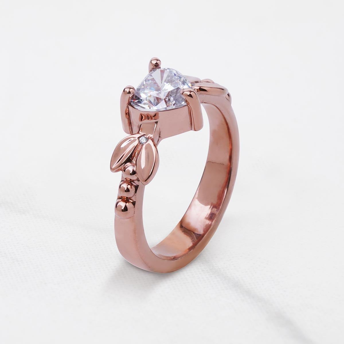 Heart Diamond Promise Ring Art Nouveau Engagement Rings