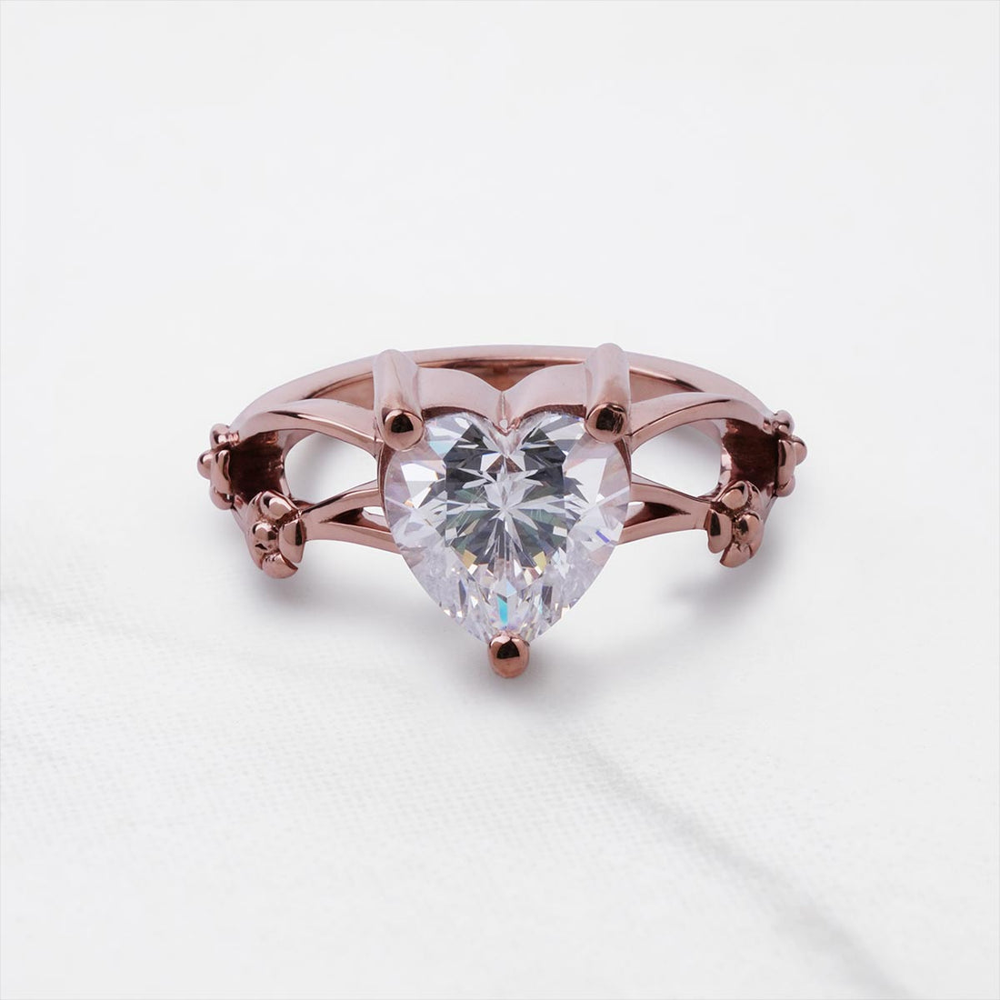 "Love Till Eternity" Solitaire Moissanite Heart Ring Promise Ring