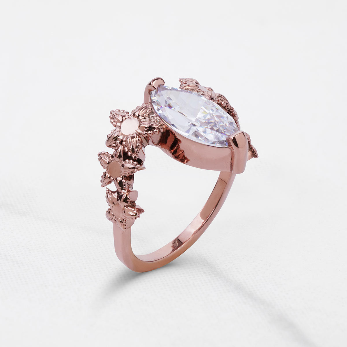 Art Deco Statement Ring Marquise Cut 3CT Solitaire CZ Diamond