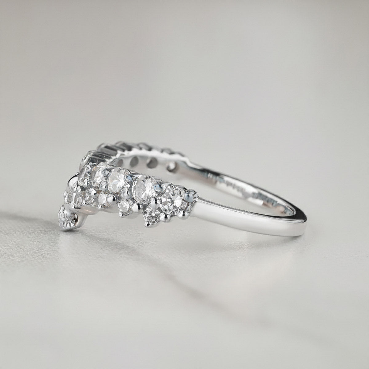 Moissanite Skull Wedding Ring Enhancer Rose Gold Gothic Engagement Ring