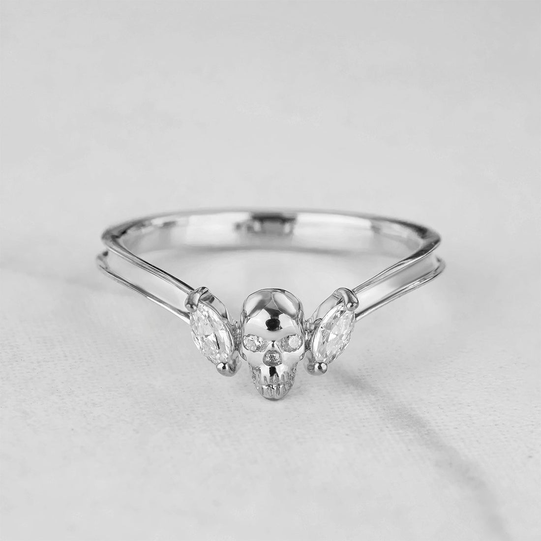 AAA CZ Skull Ring Enhancer for Engagement