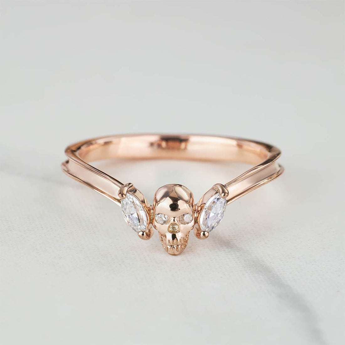 AAA CZ Skull Ring Enhancer for Engagement