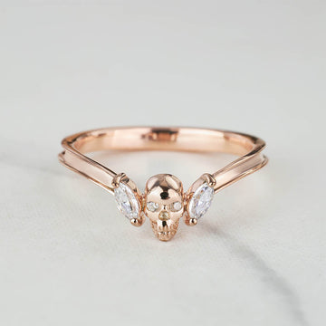 AAA CZ Skull Ring Enhancer for Engagement
