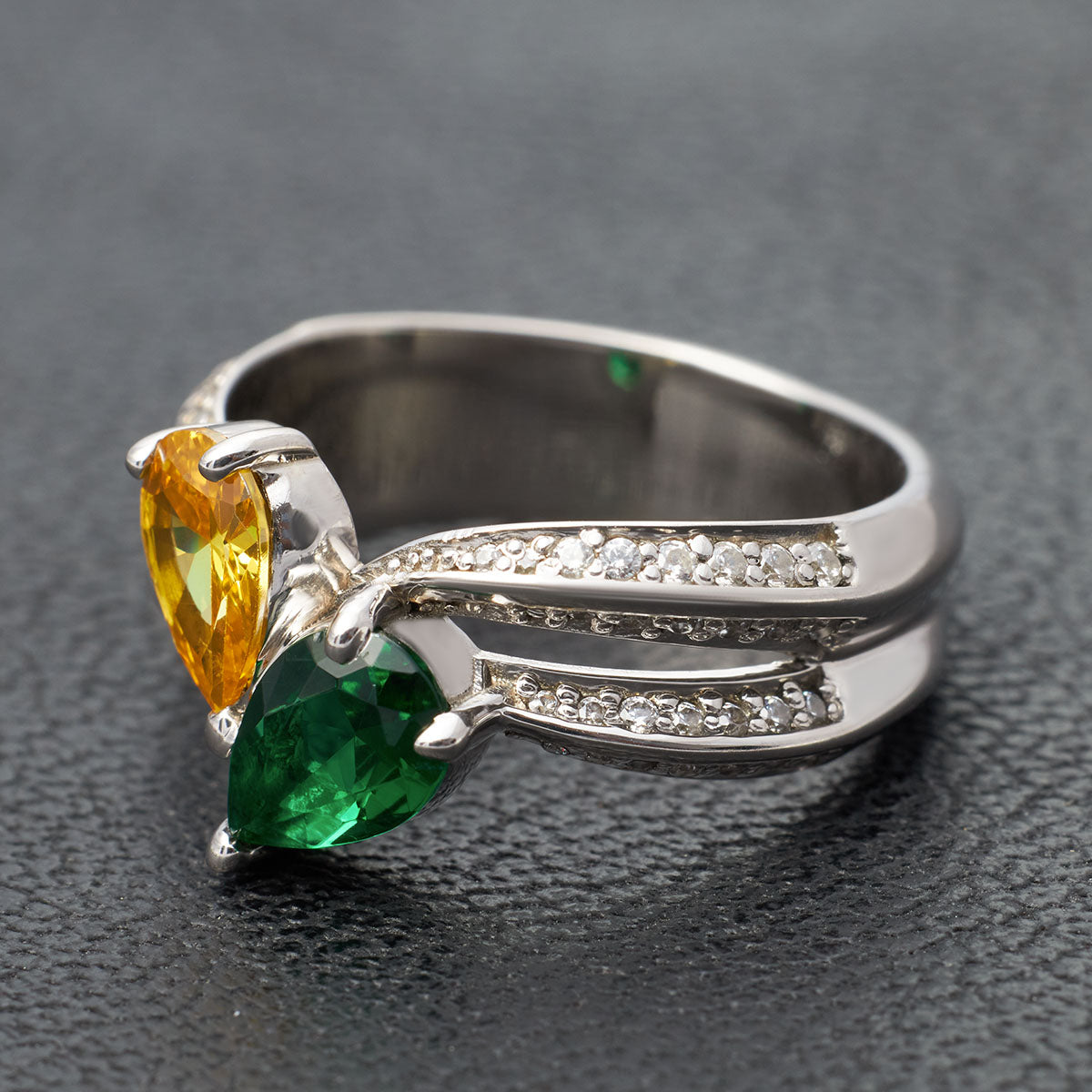 Toi Et Moi Engagement Ring With Birthstones