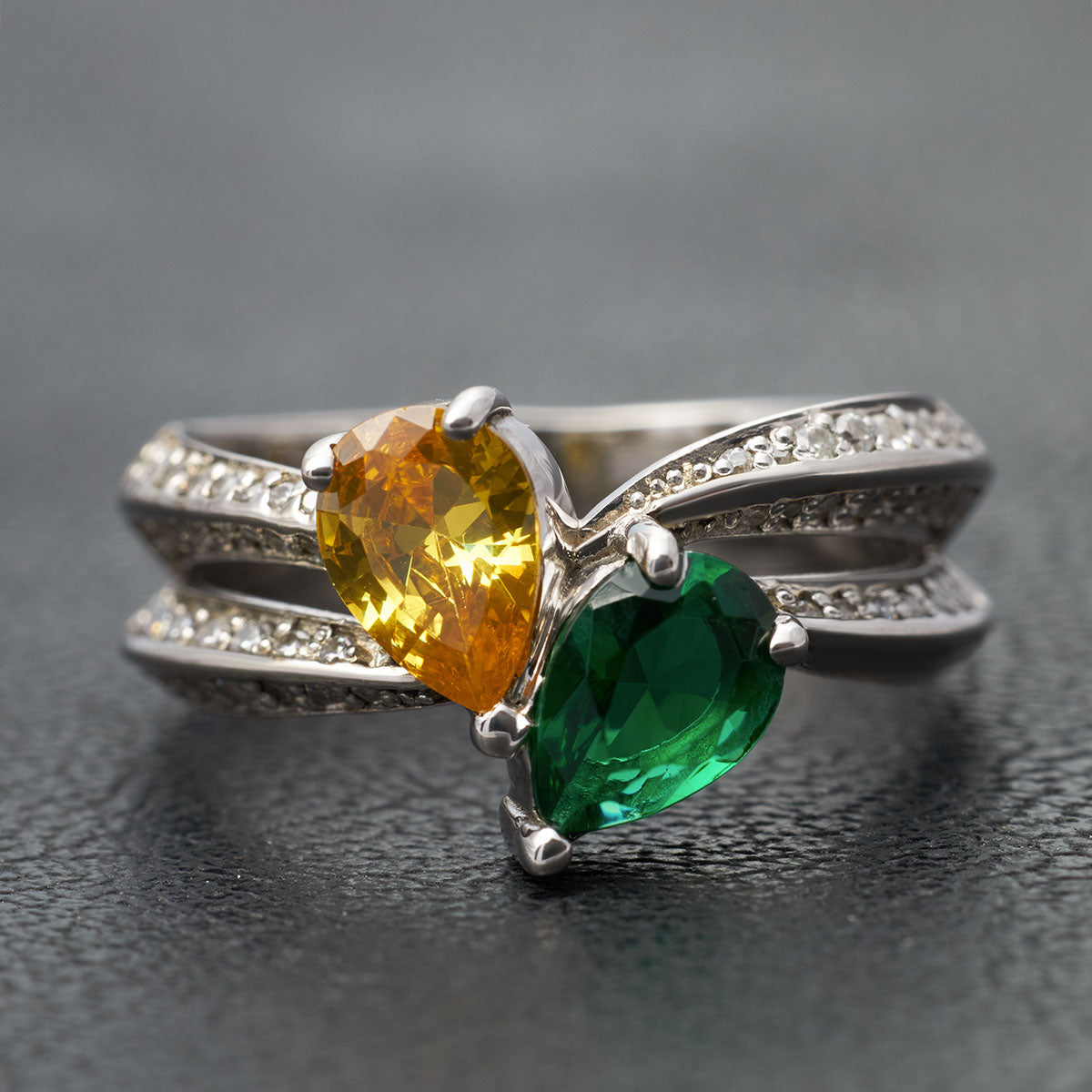 Toi Et Moi Engagement Ring With Birthstones
