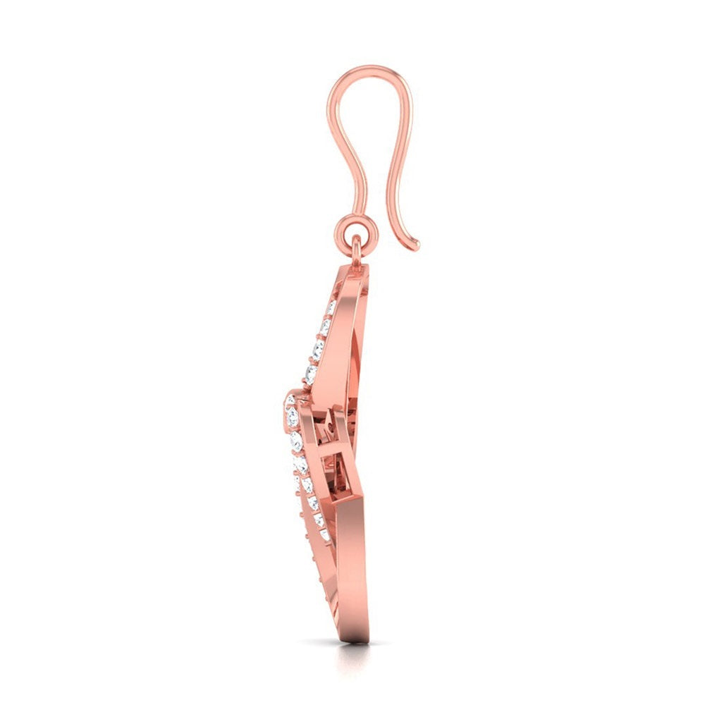 DIAMOND HEART INFINITY EARRINGS