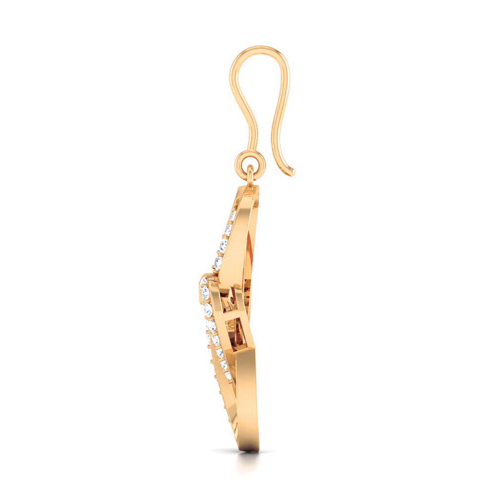 DIAMOND HEART INFINITY EARRINGS