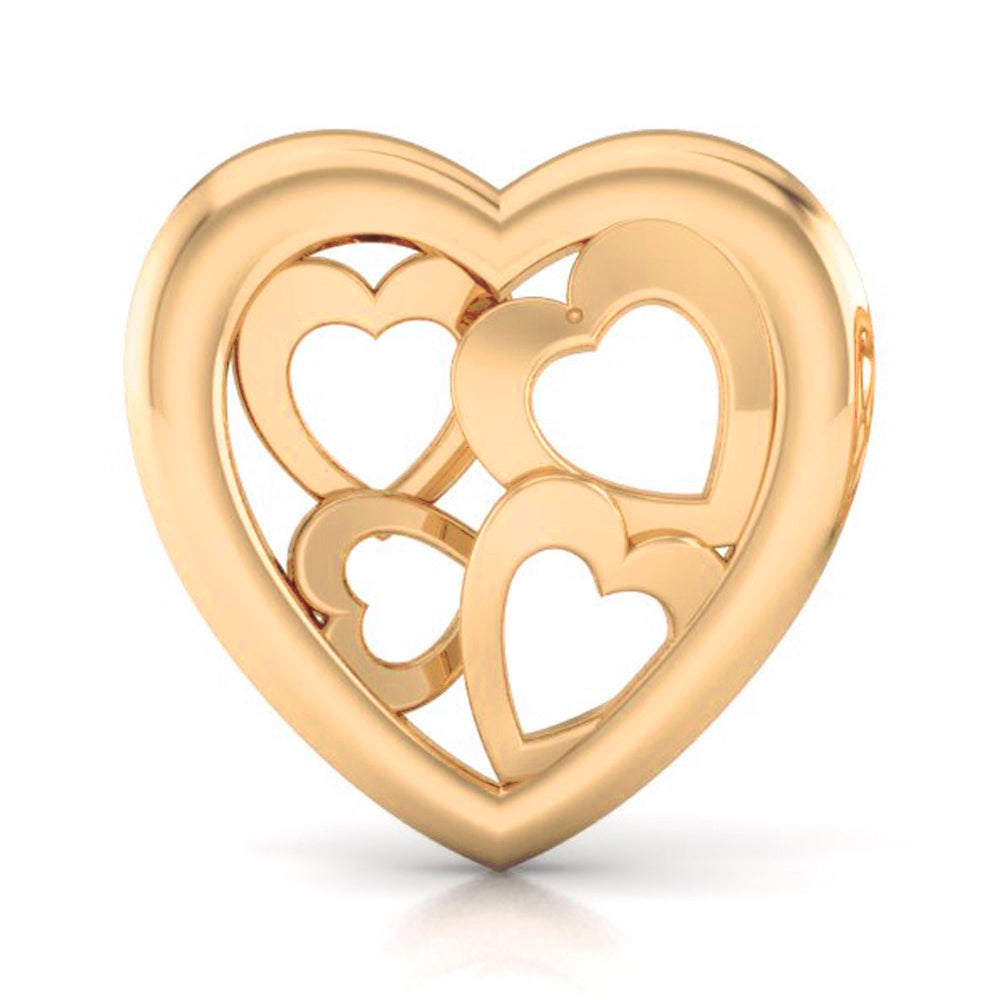 HOLLOW HEART STUD EARRINGS