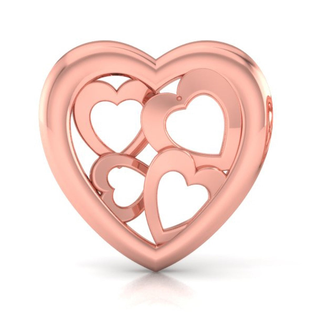 HOLLOW HEART STUD EARRINGS