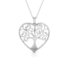 Tree Of Life Heart Pendant Diamond Heart Locket Sterling Silver