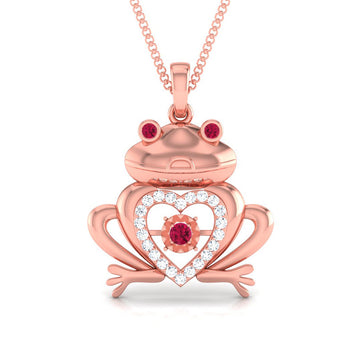 HEART AND FROG PENDANT