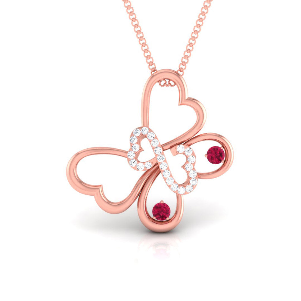 HEART BUTTERFLY PENDANT