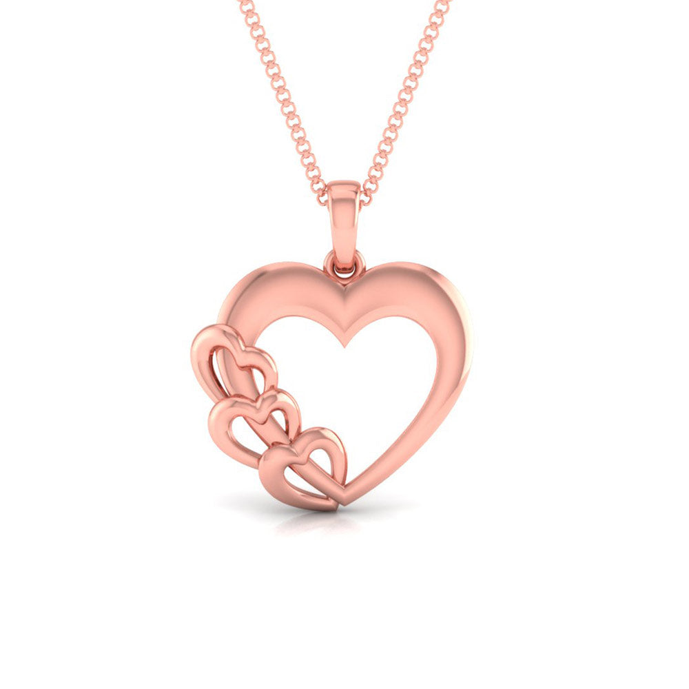 SILVER HEART PENDANT FOR HER