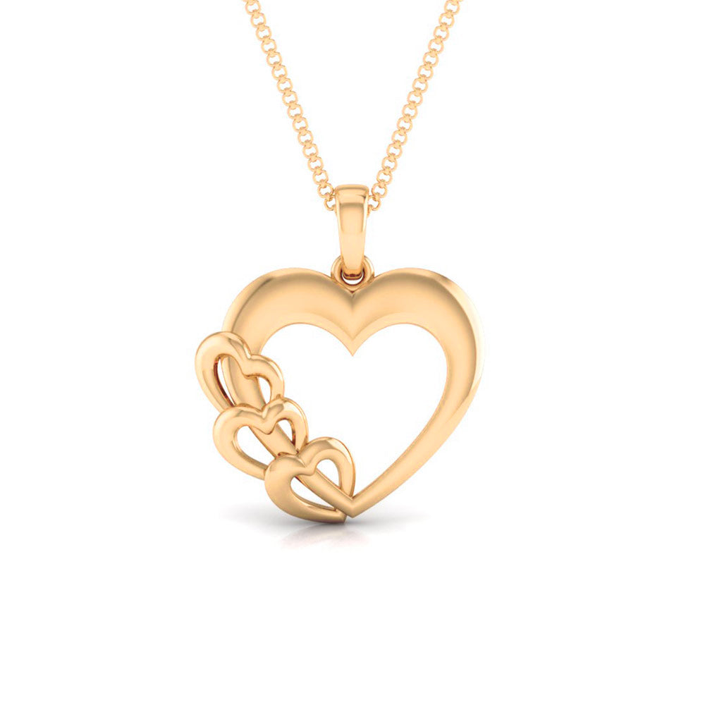 SILVER HEART PENDANT FOR HER