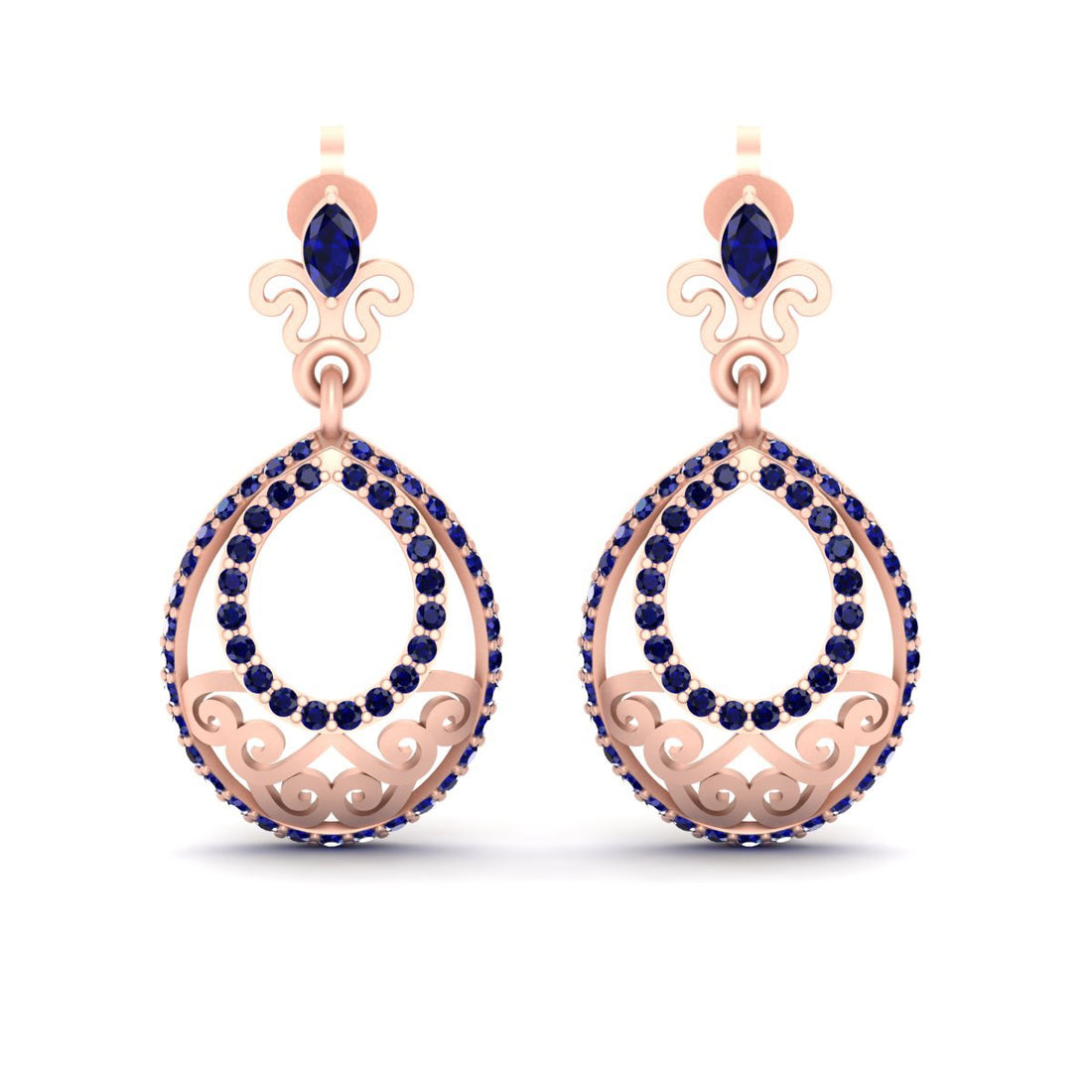 ROSE GOLD DANGLE EARRINGS
