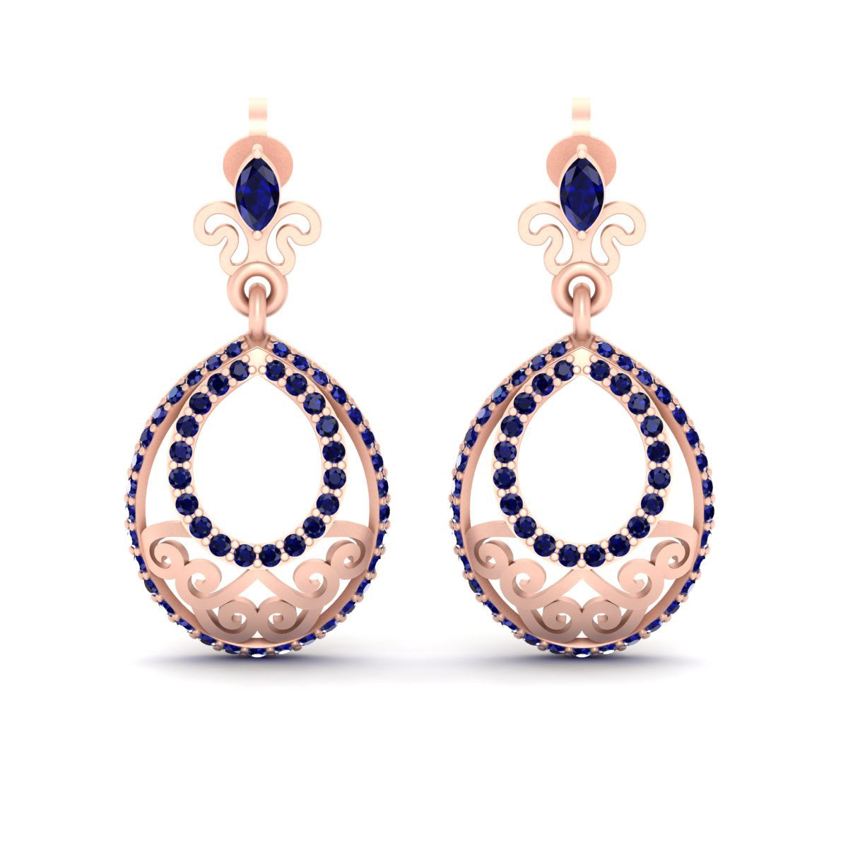 ROSE GOLD DANGLE EARRINGS