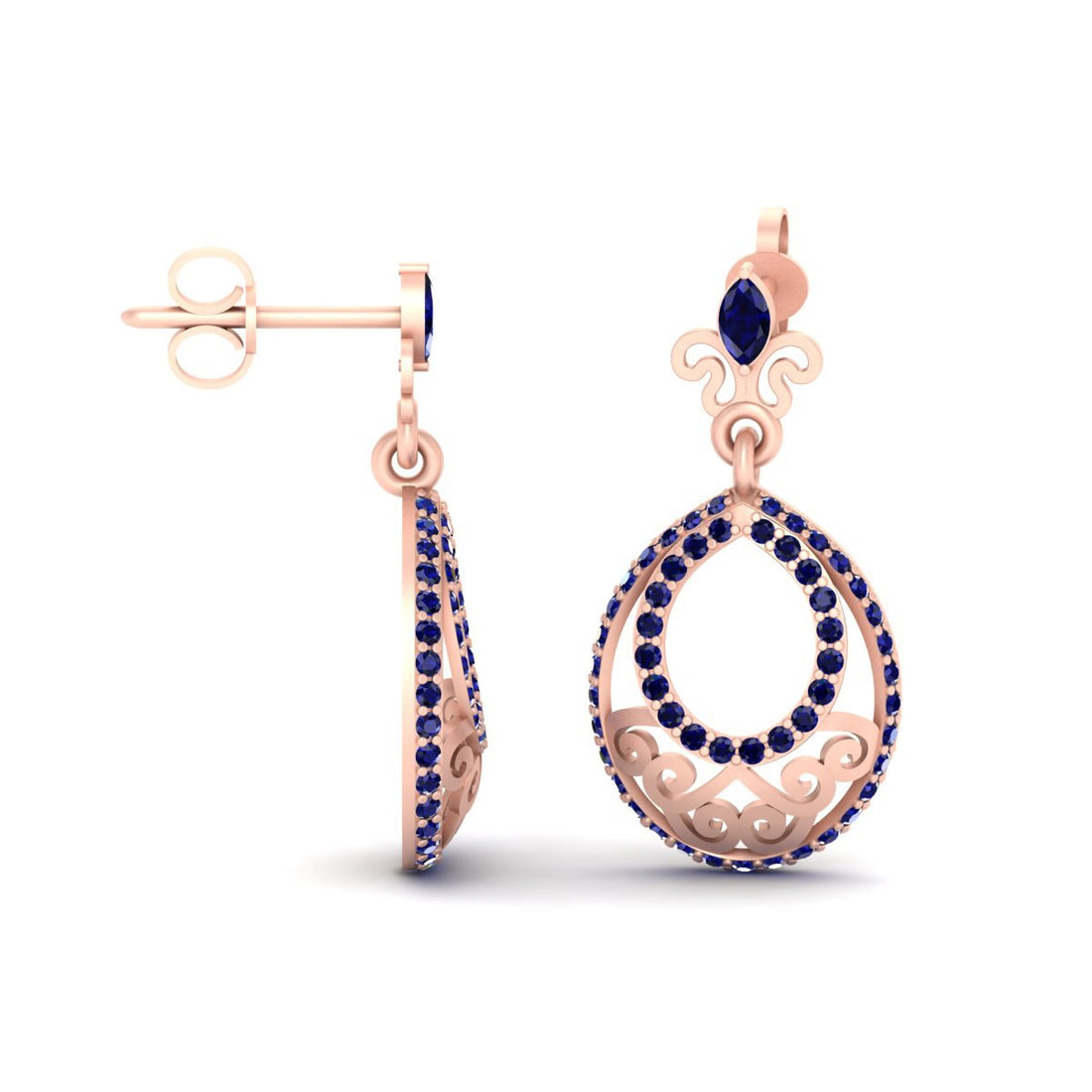 ROSE GOLD DANGLE EARRINGS