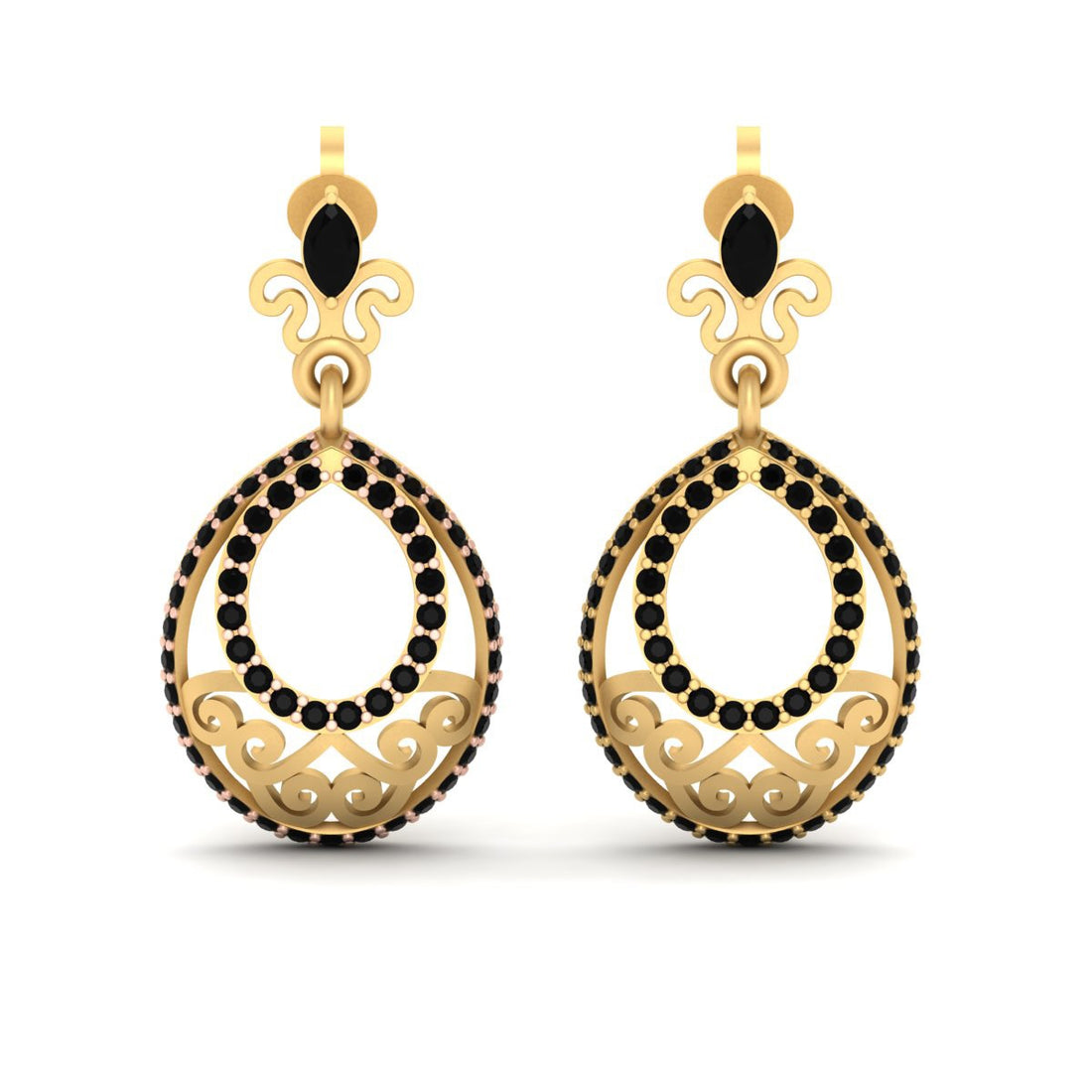 GOLD DANGLE DROP EARRINGS
