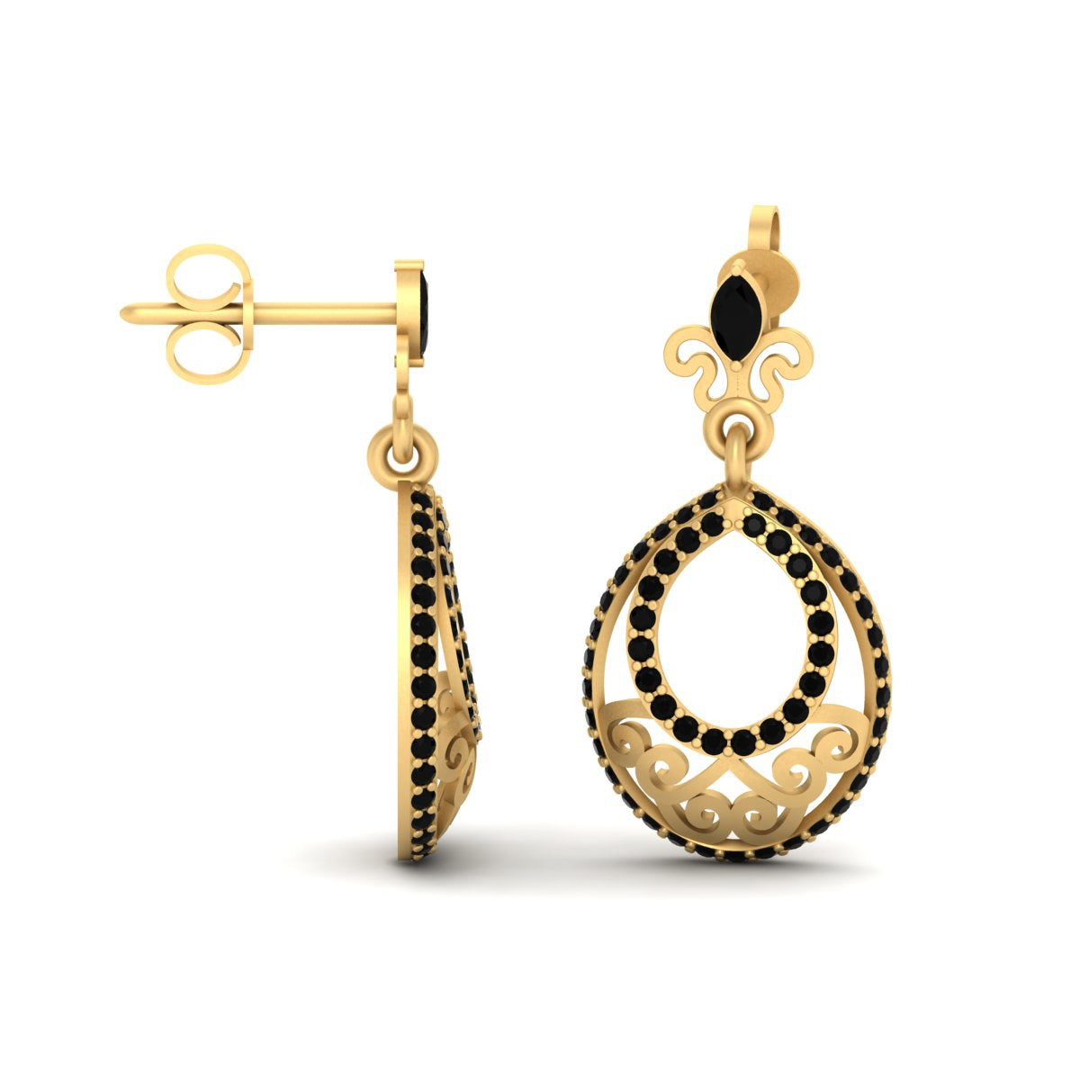 GOLD DANGLE DROP EARRINGS